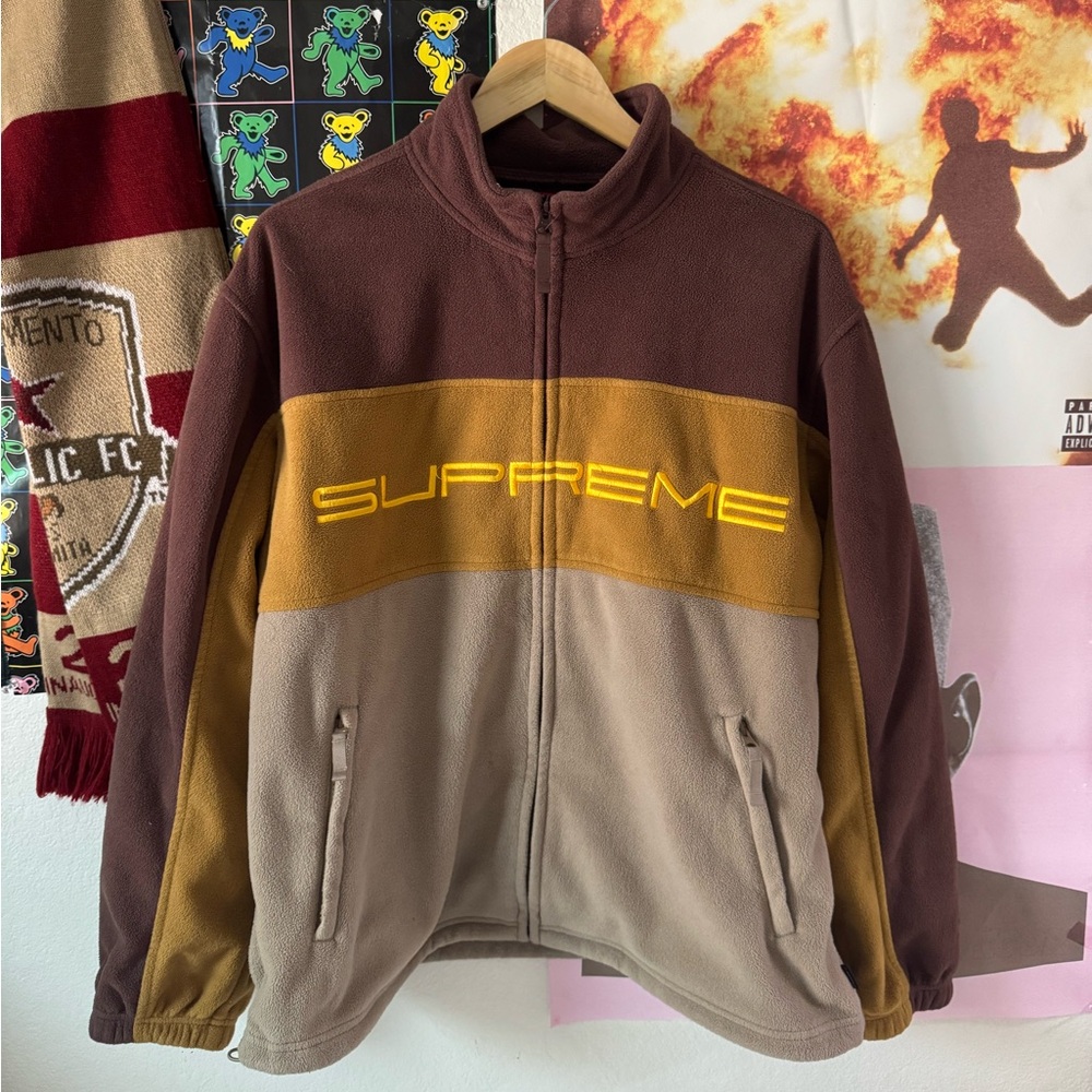 Supreme Polartec Zip Jacket Brown Large
